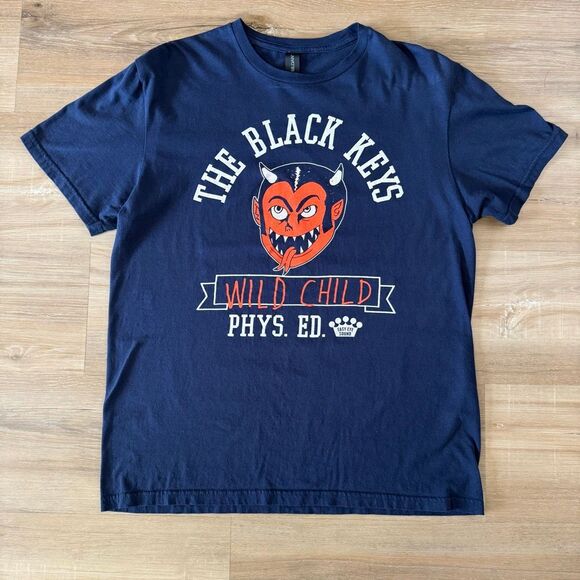 The Black Keys Wild Child Drop Out Boogie Blue 2022 Concert T Shirt Size Medium - Picture 1 of 3